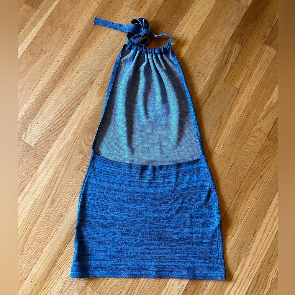 Bodycon, backless, halter, mini dress